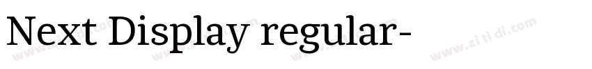 Next Display regular字体转换